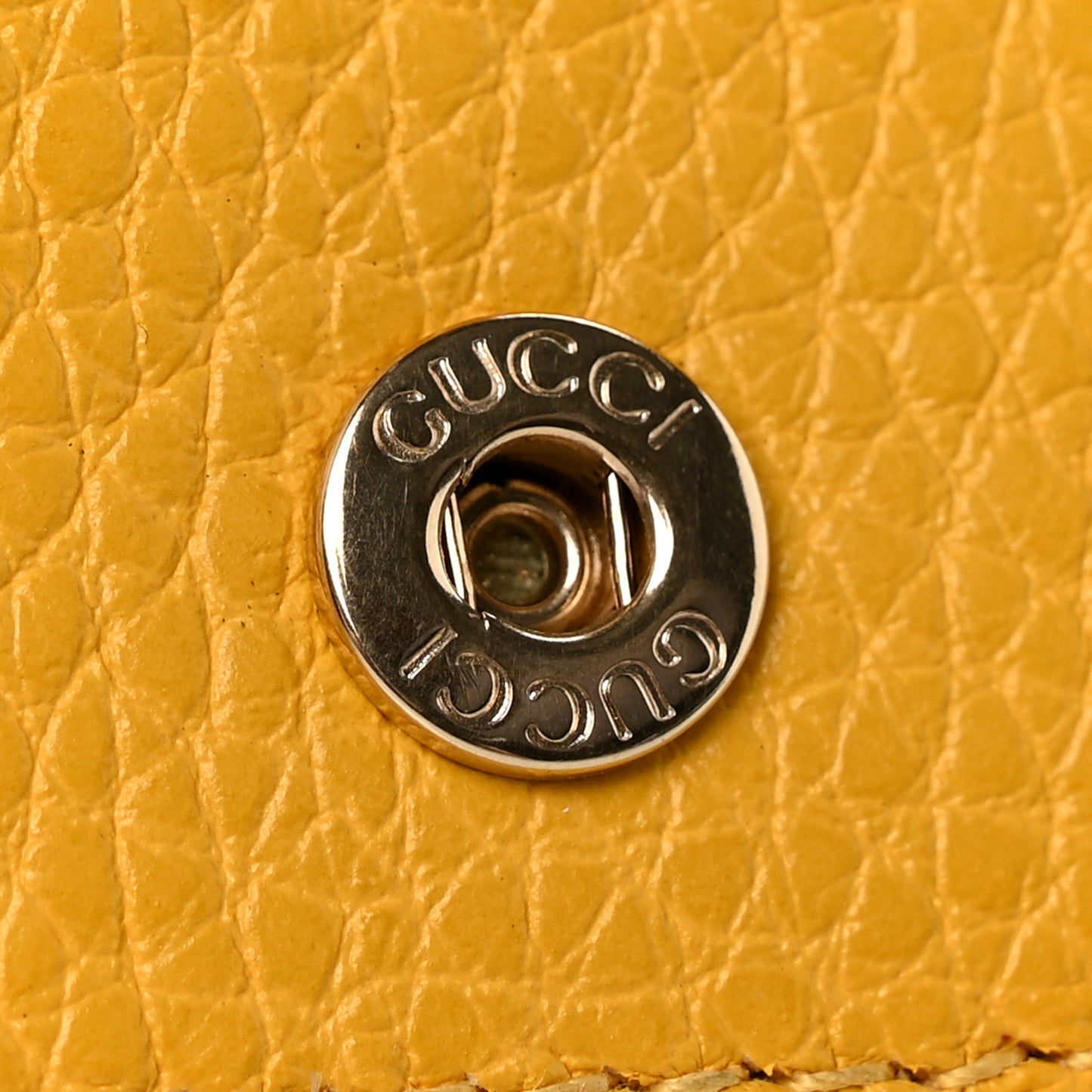 Pebbled Calfskin Soho Wallet on Chain New Buttercup
