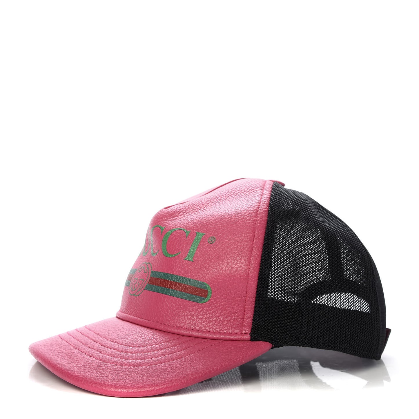 Cripto Calfskin Logo Baseball Hat L Fuxia Black