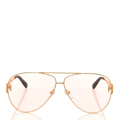 Louis Vuitton Metal Pilot Sunglasses Z1432W Gold 2 of 8