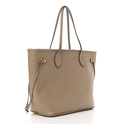 Louis Vuitton Empreinte Monogram Giant Neverfull MM Tourterelle 3 of 12