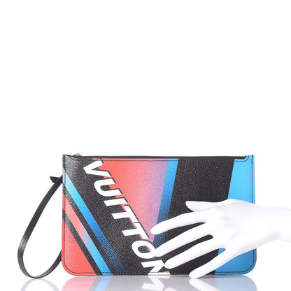 Louis Vuitton Damier Race Neverfull MM GM Pochette Black Red 2 of 7