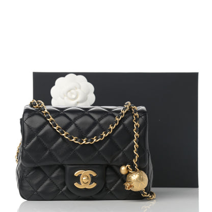 Chanel Lambskin Quilted Mini Pearl Crush Flap Black 12 of 12