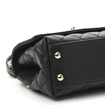 Chanel Caviar Quilted Extra Mini Coco Handle Flap Black 9 of 11