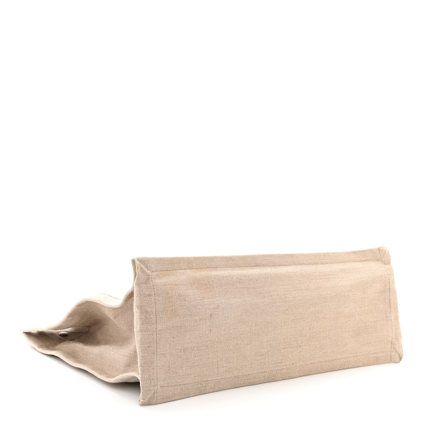 Saint Laurent Linen Calfskin Rive Gauche Tote Optic White 4 of 16