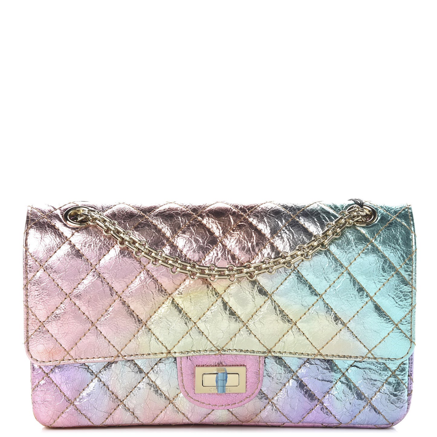 Metallic Goatskin Quilted 2.55 Reissue 225 Flap Multicolor