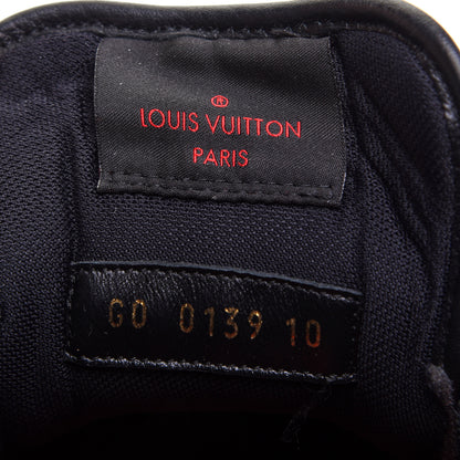 Louis Vuitton Calfskin Mens LV Trainer Sneaker 10 Black 7 of 11