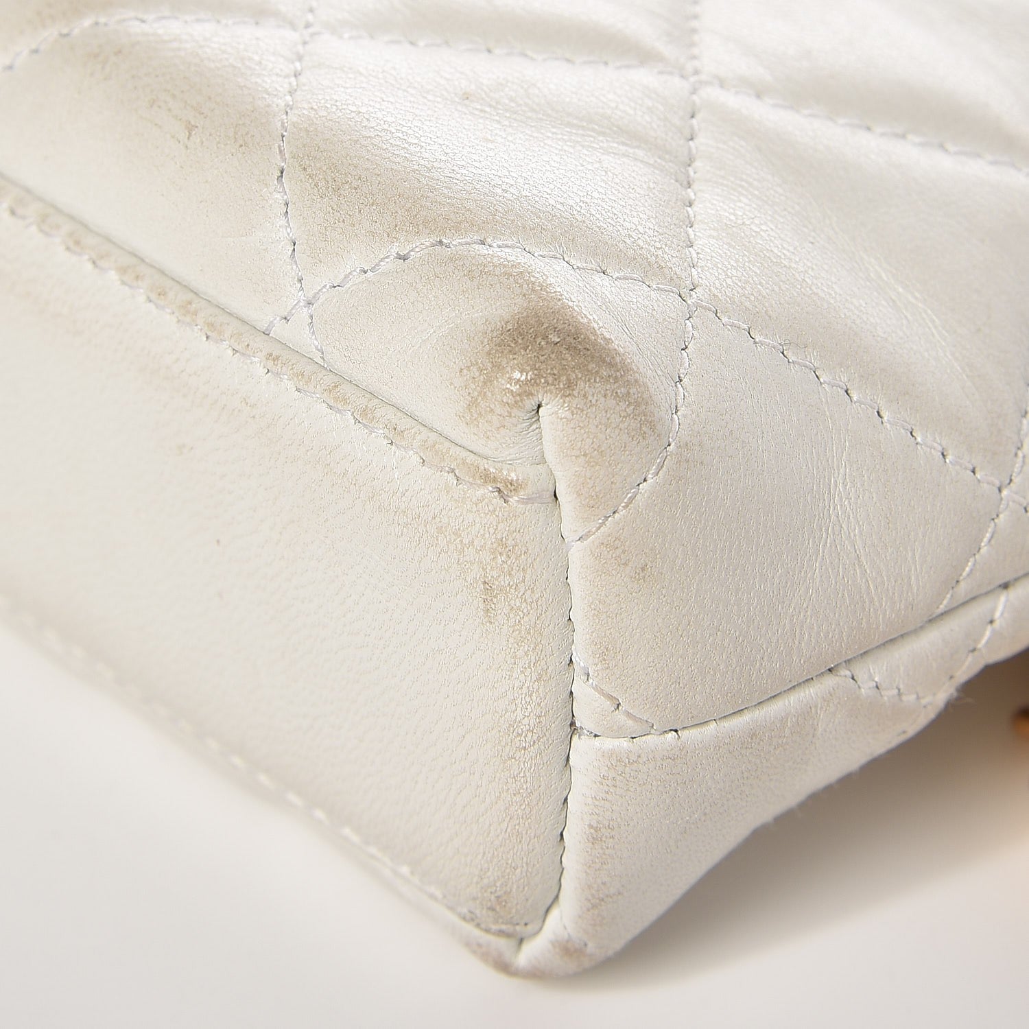 Chanel Lambskin Quilted Flap Waist Belt Bag White 10 of 20