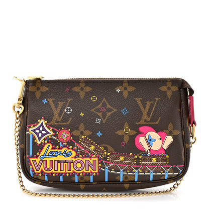 Louis Vuitton Monogram 2020 Christmas Animation Roller Coaster Mini Pochette Accessories Pivoine 1 of 11