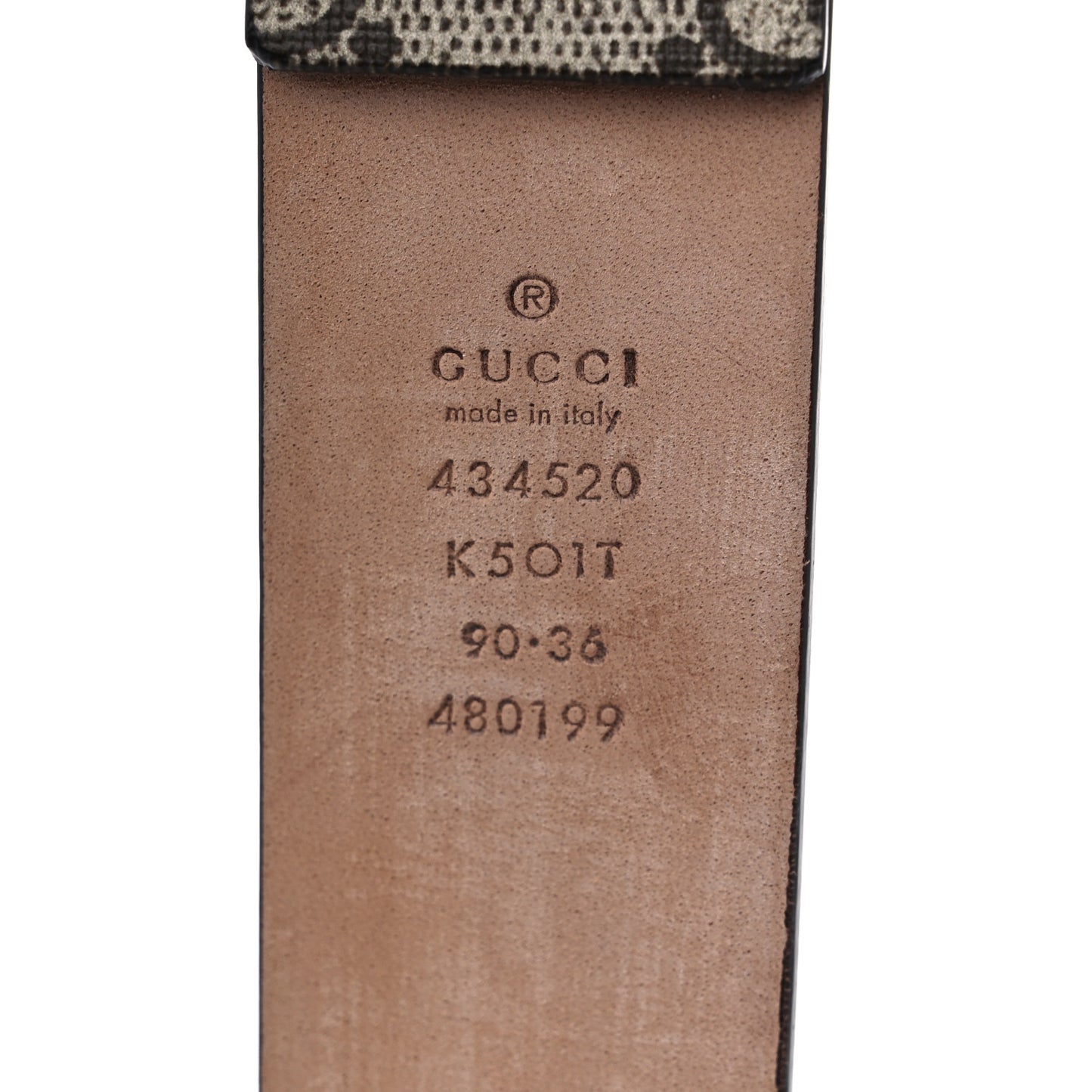 GG Supreme Monogram Selleria Calfskin Kingsnake 35mm Belt 90 36 Beige Ebony Multicolor Cocoa
