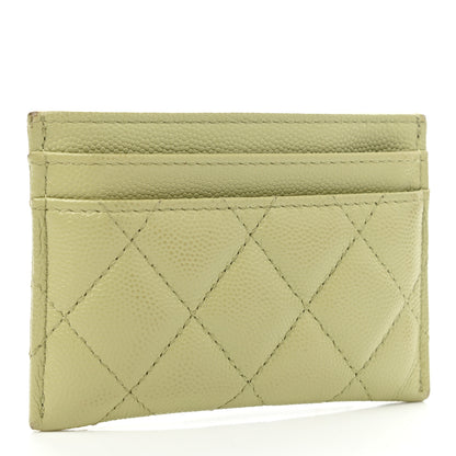 Chanel Caviar Quilted French New Wave Card Holder Light Green 3 of 9