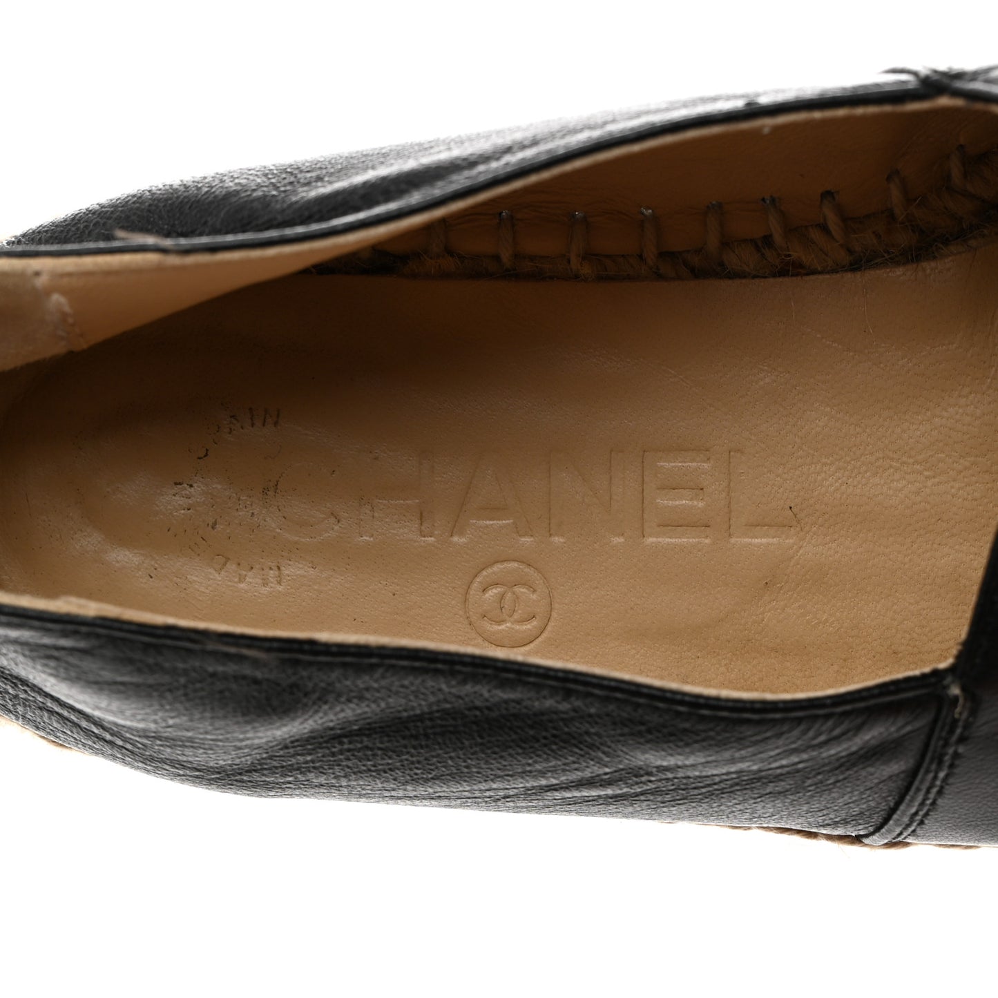 Lambskin CC Espadrilles 35 Black