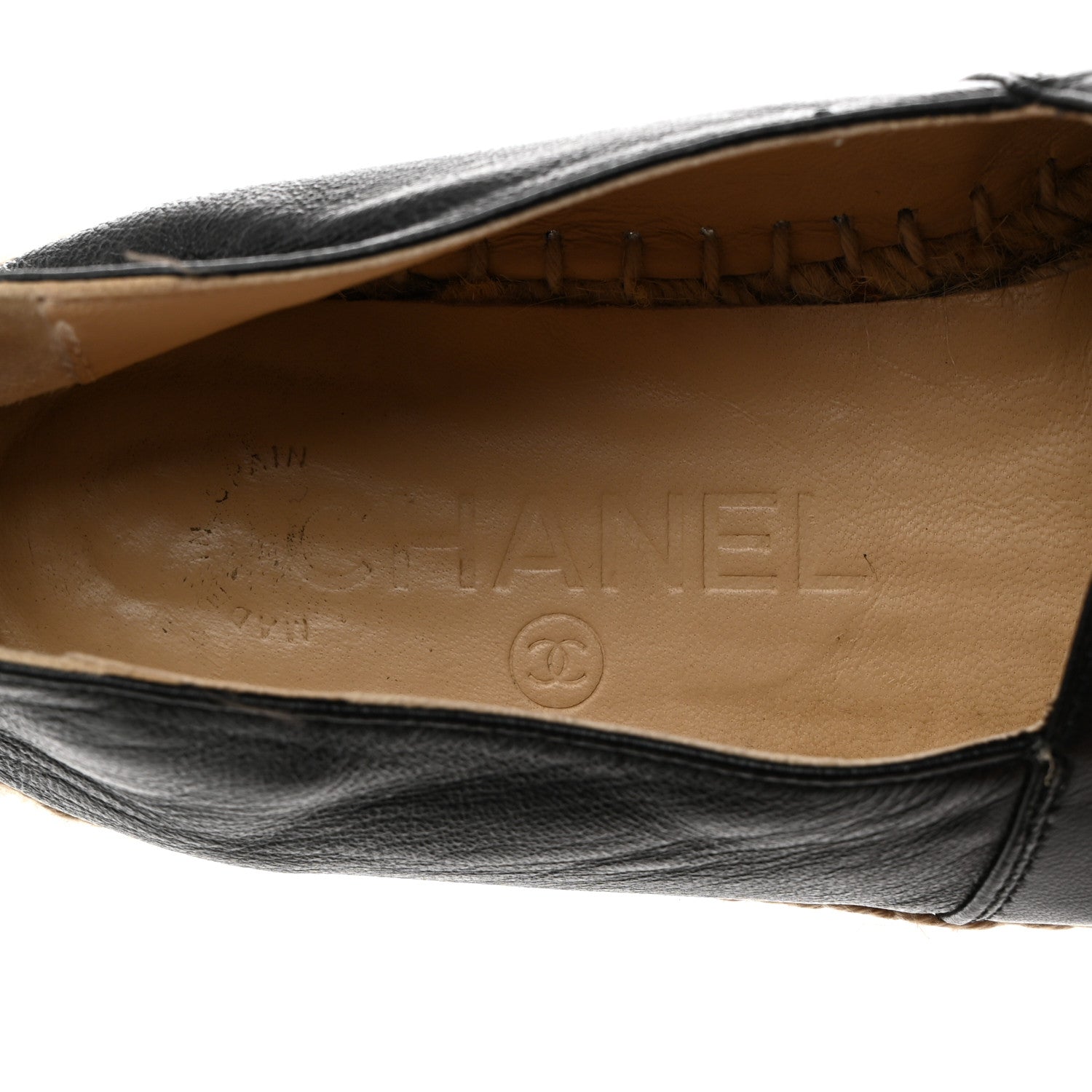 Chanel Lambskin CC Espadrilles 35 Black 6 of 9