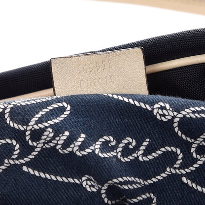 Gucci Canvas Boulevard Boston Navy Cream 7 of 10