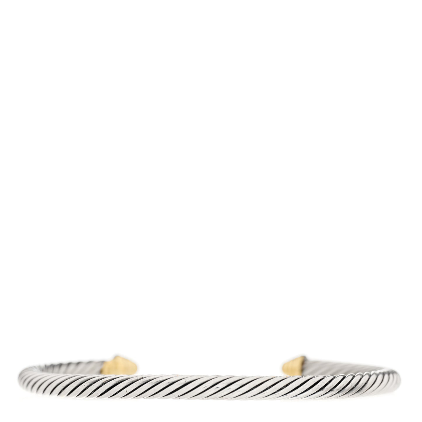 Sterling Silver 18K Yellow Gold 4mm Cable Classics Bracelet