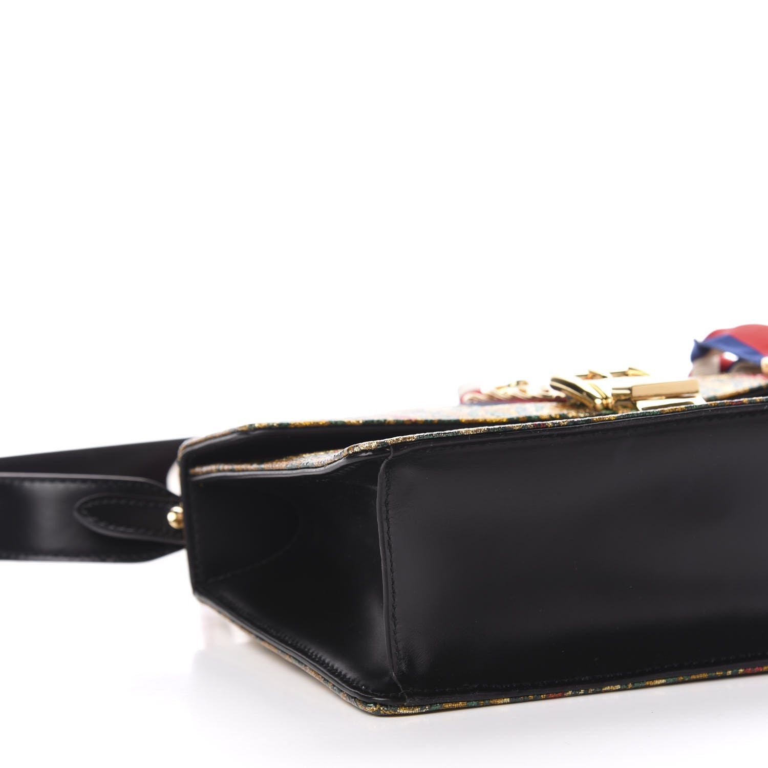 Gucci Iridescent Brocade Small Sylvie Shoulder Bag Gold 9 of 11
