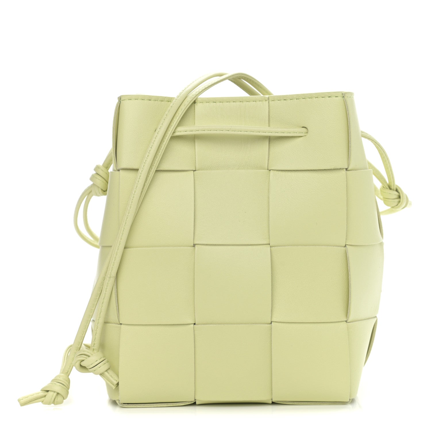 Bottega Veneta Nappa Maxi Intrecciato Cassette Bucket Bag Lemon Washed 1 of 9