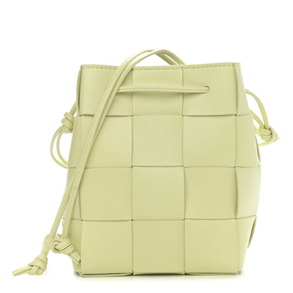 Bottega Veneta Nappa Maxi Intrecciato Cassette Bucket Bag Lemon Washed 1 of 9