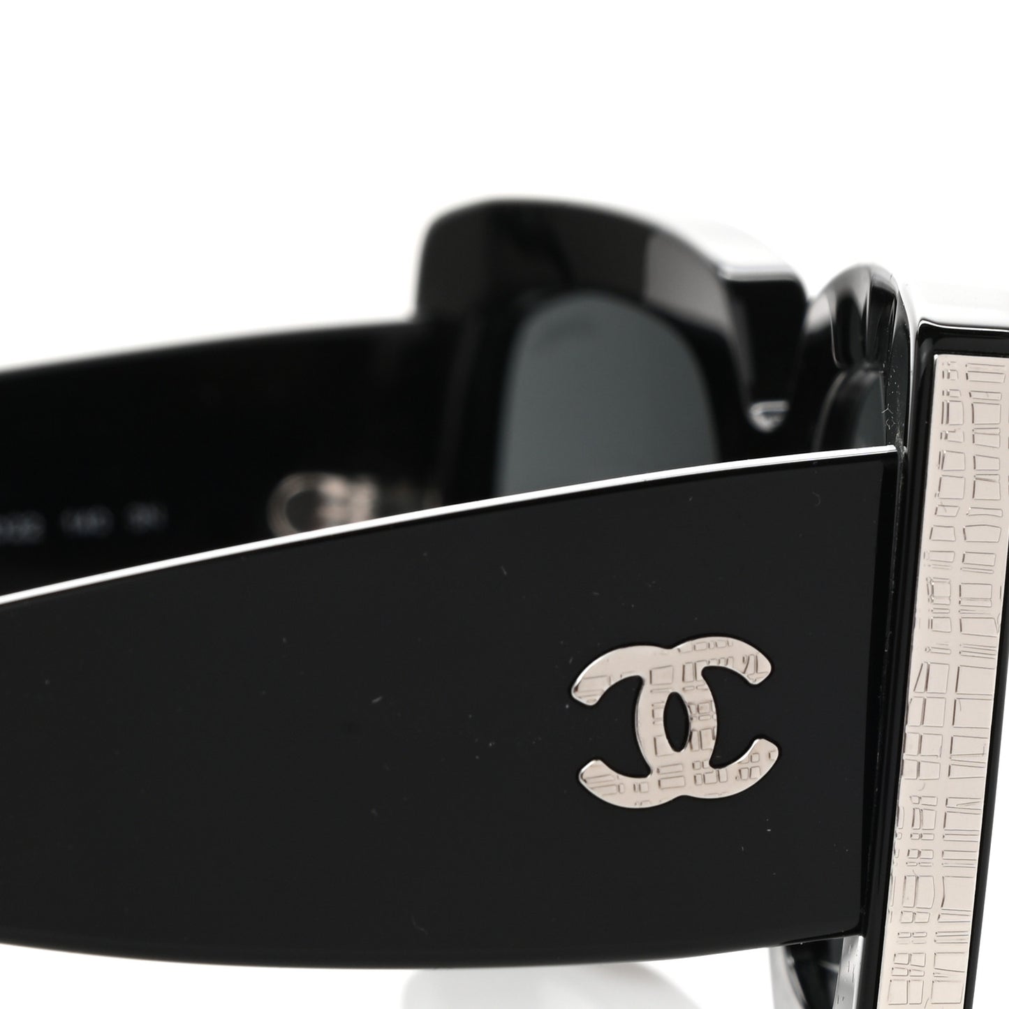 Acetate Rectangle Sunglasses 5435 Black Grey