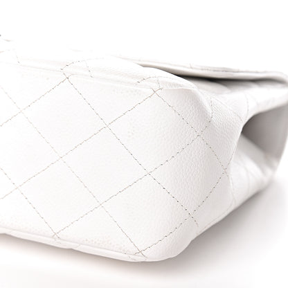 Chanel Caviar Quilted Jumbo Single Flap White 11 of 11