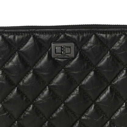 Chanel Aged Calfskin Quilted Medium Reissue Cosmetic Case So Black 8 of 11
