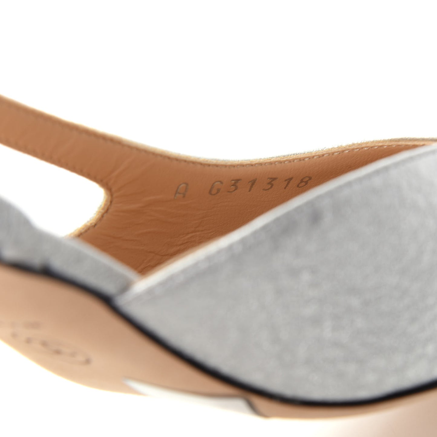 Metallic Lambskin Grosgrain Cap Toe CC Slingback Sandals 38 Black Silver