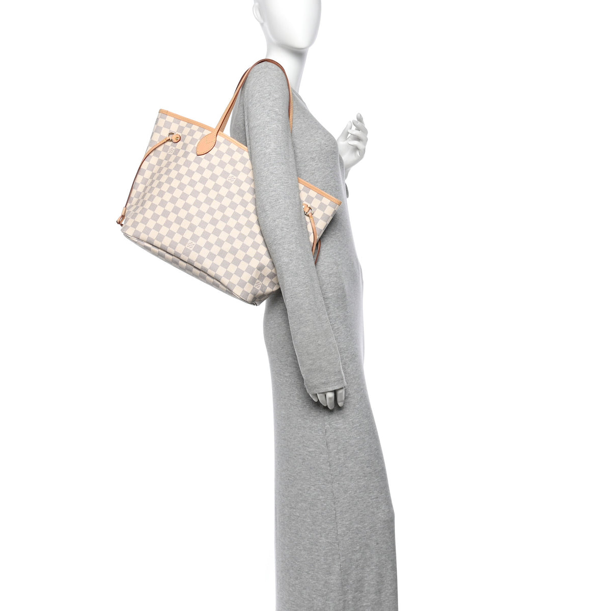 Damier Azur Neo Neverfull MM Rose Ballerine