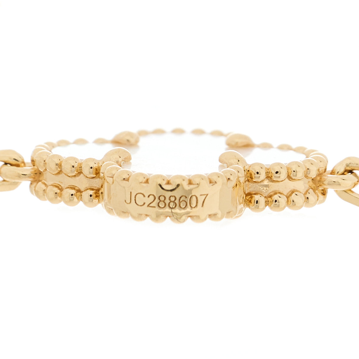 Van Cleef & Arpels 18K Yellow Gold Mother of Pearl 5 Motifs Vintage Alhambra Bracelet 3 of 5