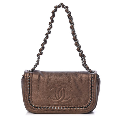 Chanel Metallic Deerskin Small Luxe Ligne Flap Bronze 1 of 13