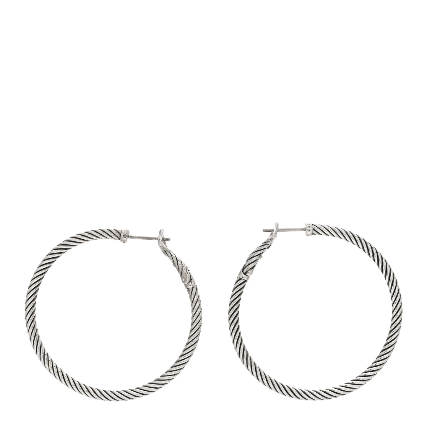 Sterling Silver Medium Cable Classics Hoop Earrings