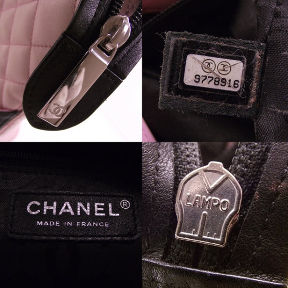 Chanel Calfskin Quilted Large Cambon Tote Pink Black 10 of 10