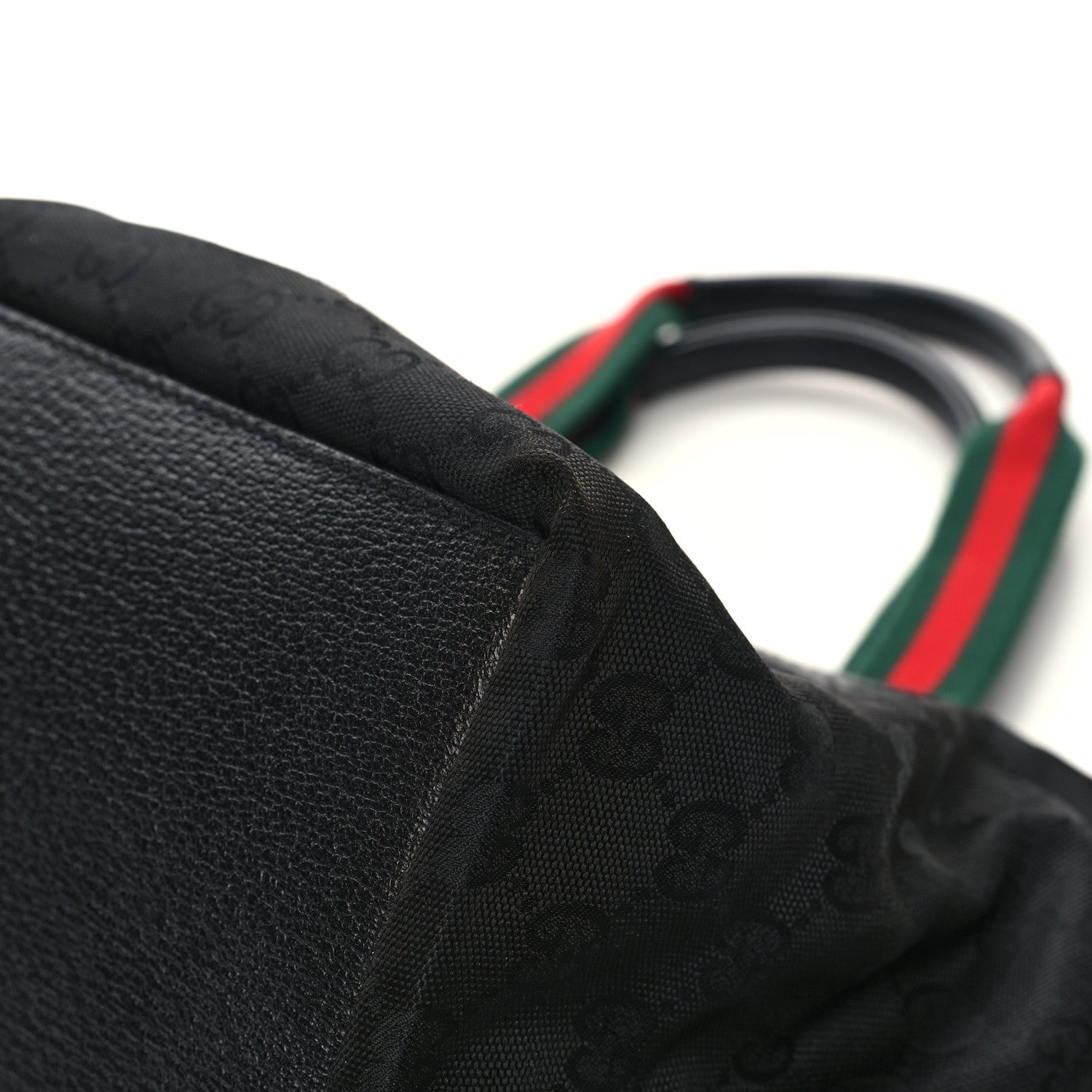 Gucci GG Monogram Small Web Handle Bucket Tote Black 12 of 15