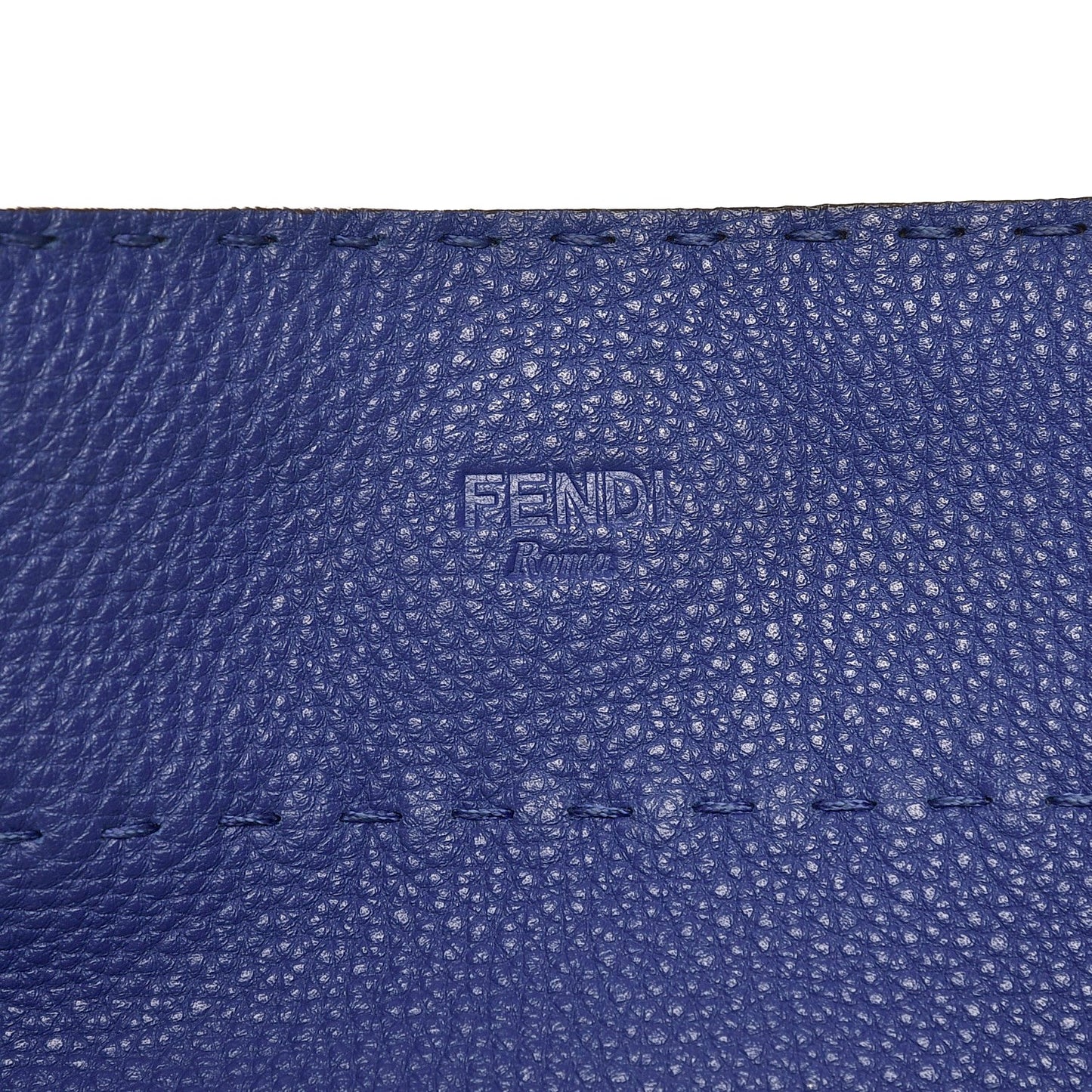 Cuoio Romano Selleria Tri-color Large Anna Bucket Bag Blue Neon
