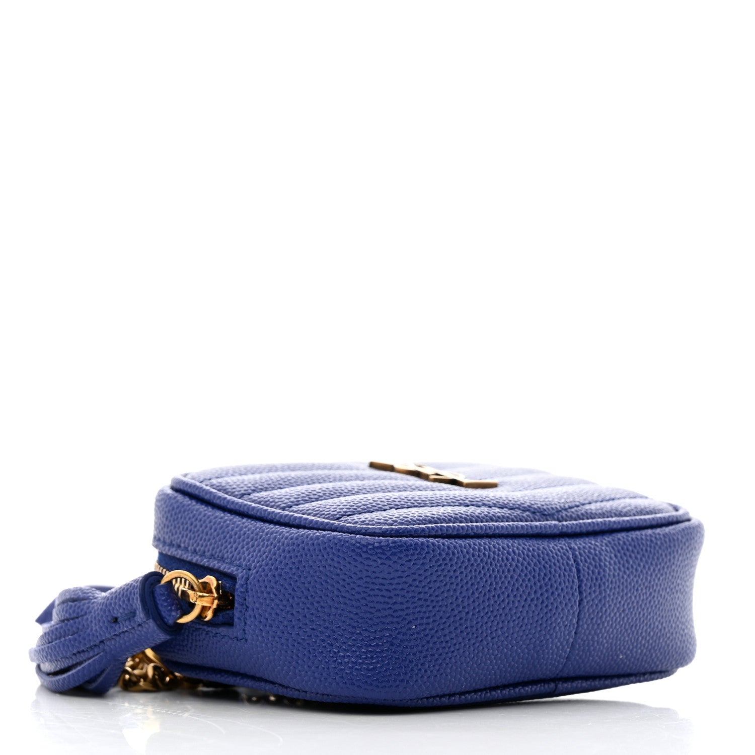 Saint Laurent Grain De Poudre Matelasse Monogram Baby Lou Camera Bag Sapphire Blue 3 of 7