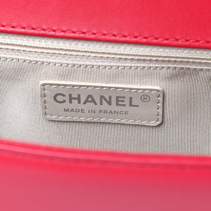 Chanel Perforated Lambskin Quilted New Medium Boy Flap Dark Pink 7 of 16