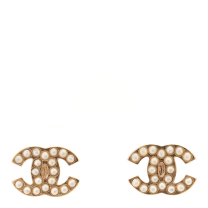 Chanel Pearl CC Earrings Gold 1 of 5