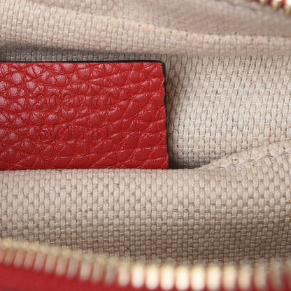 Gucci Pebbled Calfskin Small Soho Disco Bag Tabasco Red 7 of 8