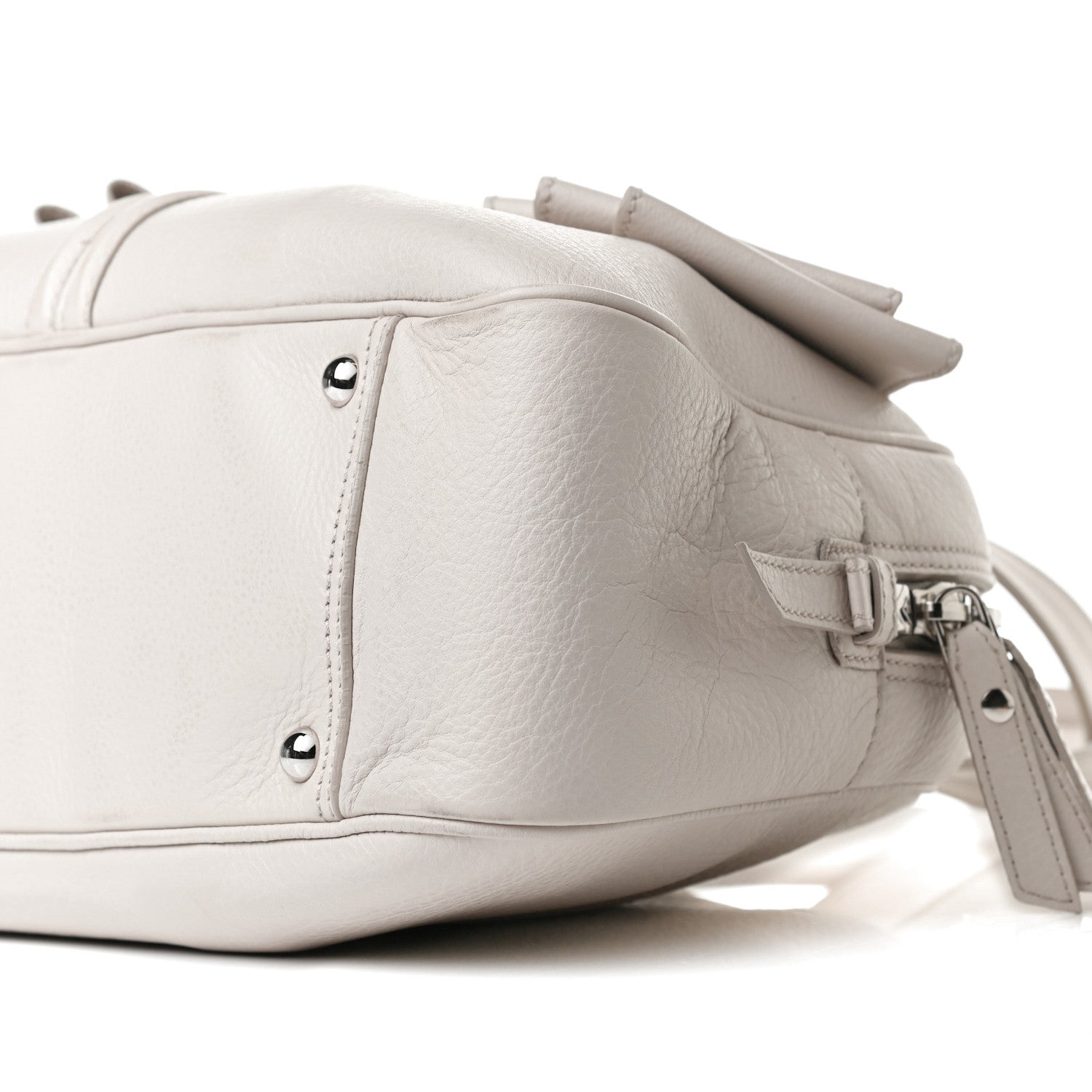 Saint Laurent Calfskin Small Y Bow Tote White 9 of 15