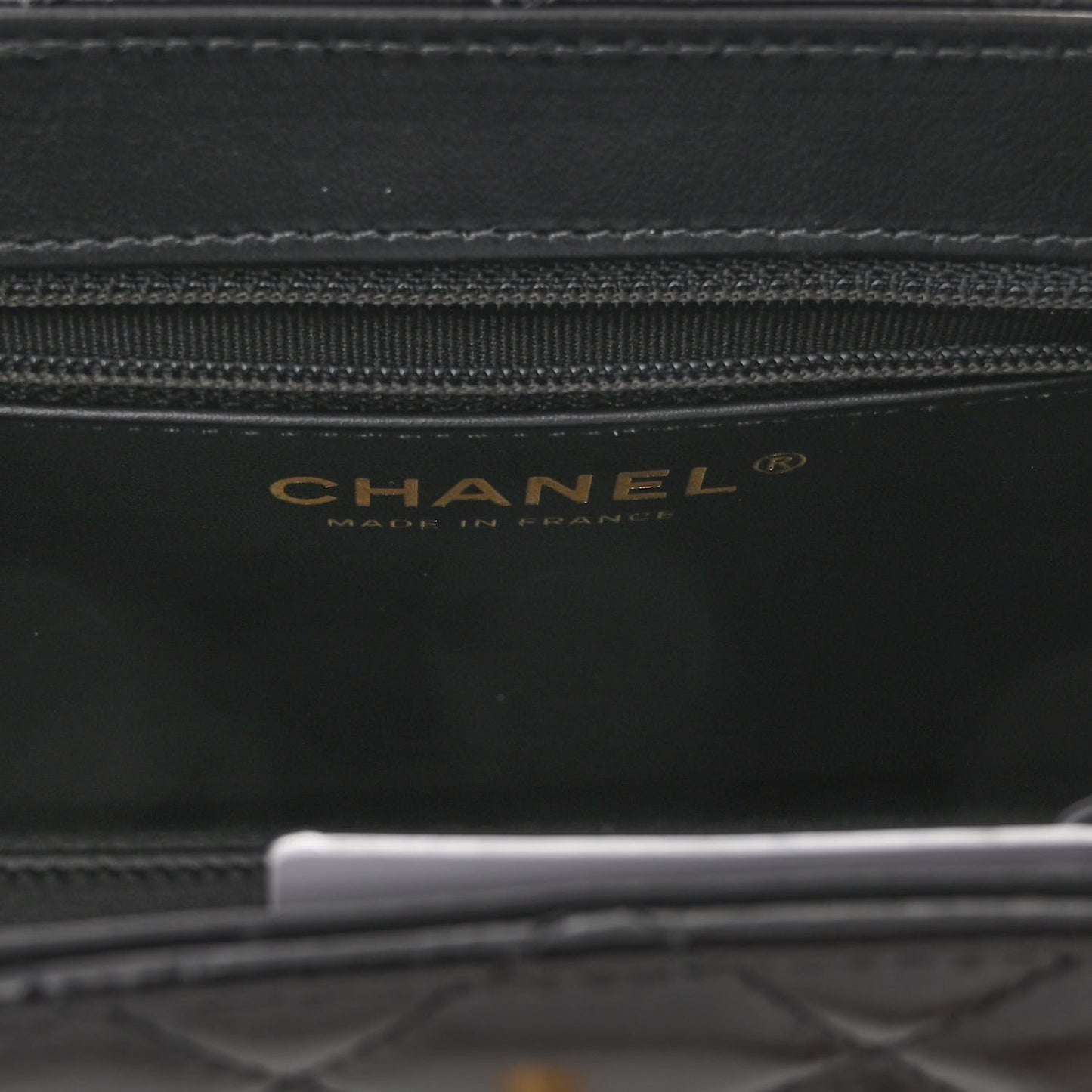 Shiny Aged Calfskin Quilted Nano Kelly Shopper Black