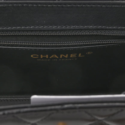 Chanel Shiny Aged Calfskin Quilted Nano Kelly Shopper Black 6 of 10