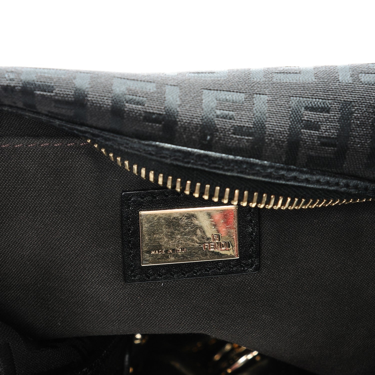 Fendi Zucchino Cuoio Chef Hobo Black 6 of 7