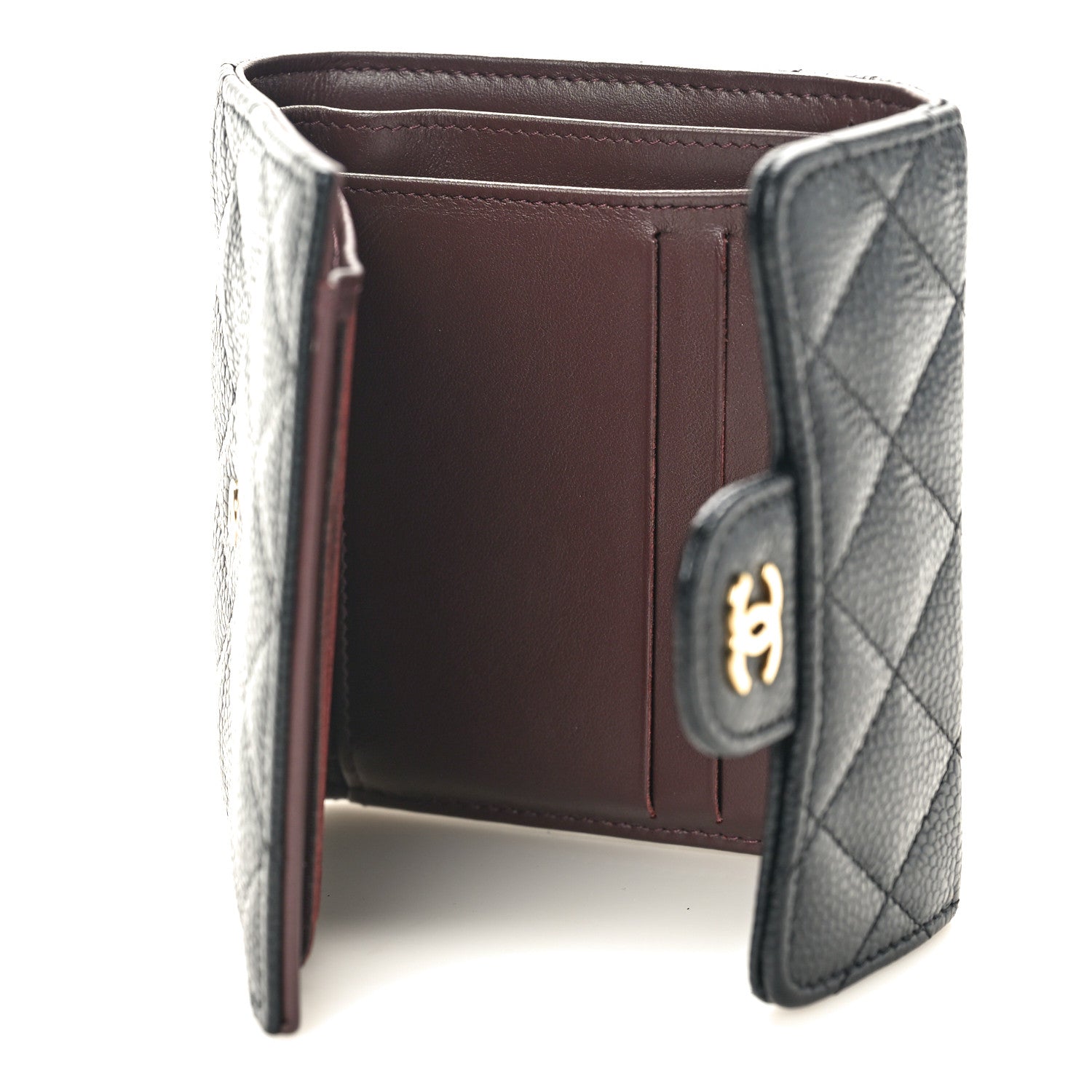 Chanel Caviar Quilted Compact Flap Wallet Black 5 of 9
