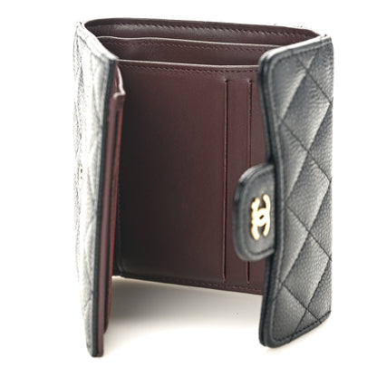 Chanel Caviar Quilted Compact Flap Wallet Black 5 of 9