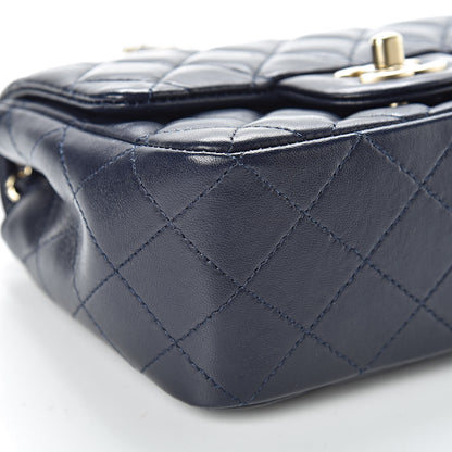 Chanel Lambskin Quilted Mini Square Flap Navy Blue 10 of 12