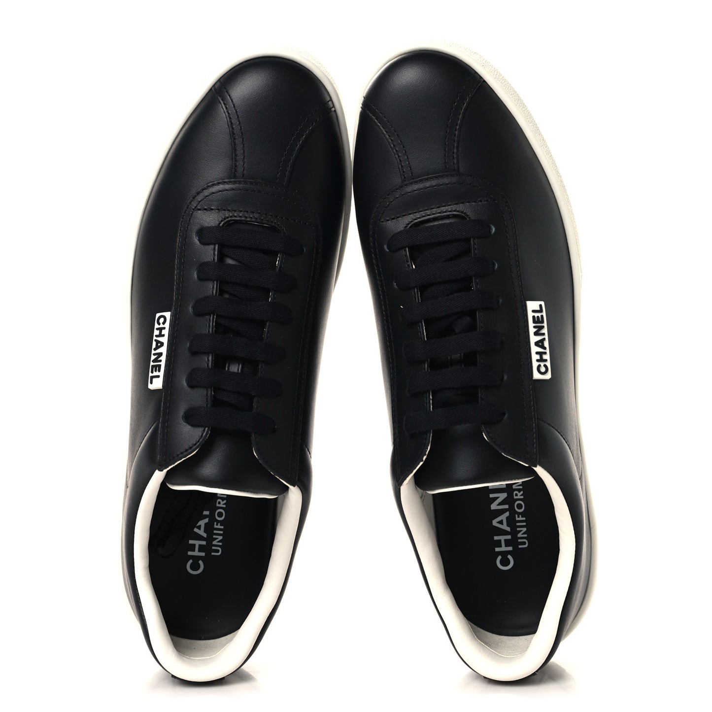 Calfskin CC Uniform Womens Sneakers 41 Black
