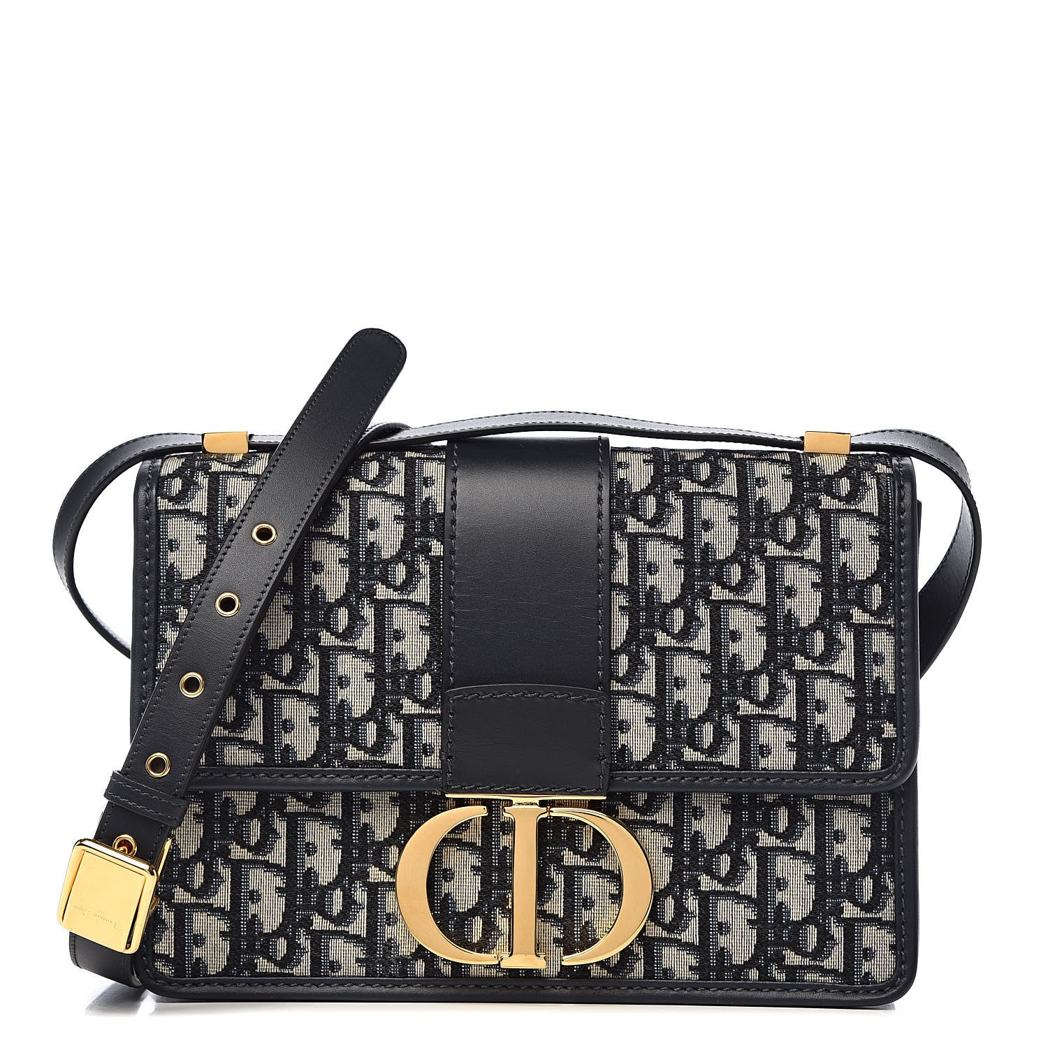 Christian Dior Oblique 30 Montaigne Flap Bag Blue 1 of 9