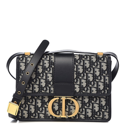 Christian Dior Oblique 30 Montaigne Flap Bag Blue 1 of 9