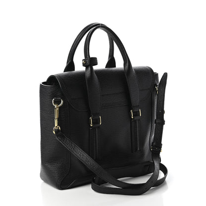 3.1 Phillip Lim Textured Calfskin Medium Pashli Satchel Black 3 of 10