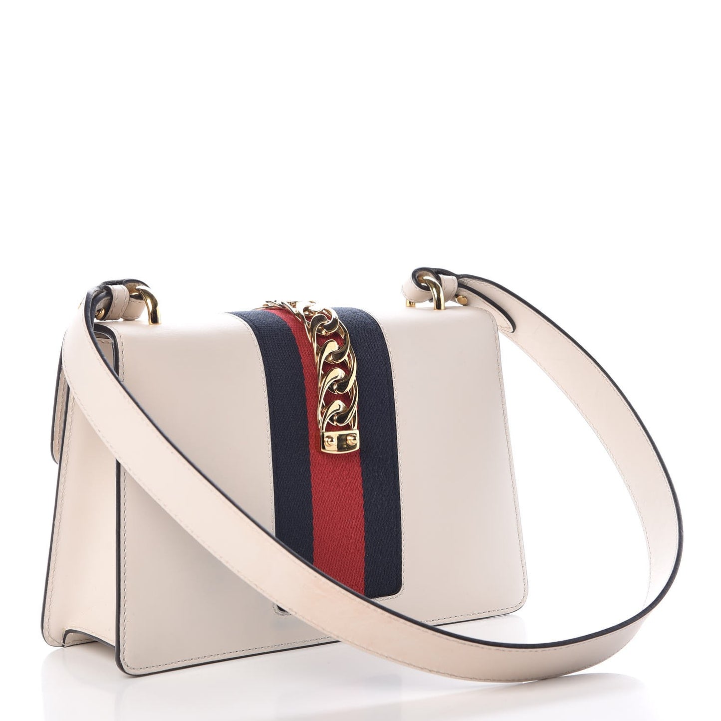 Calfskin Small Sylvie Shoulder Bag White