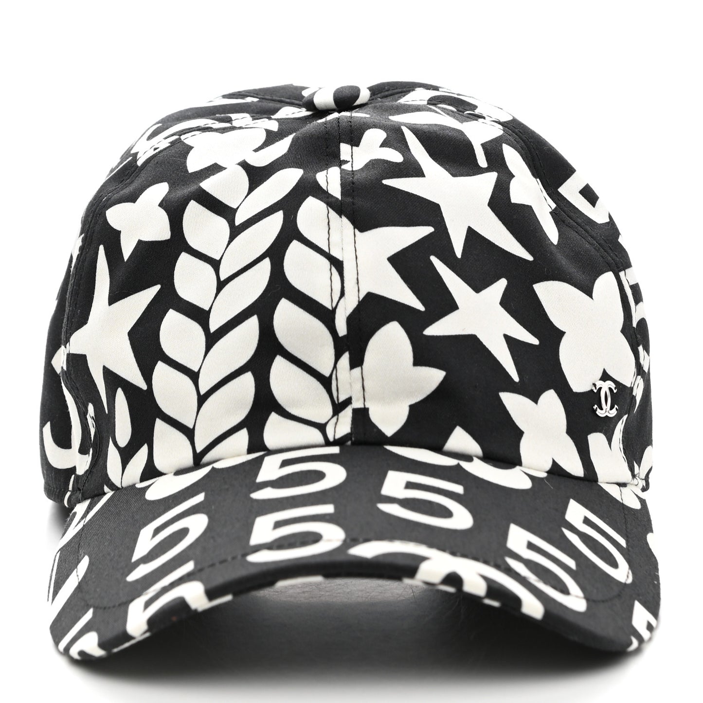 Cotton Cap Hat Black White