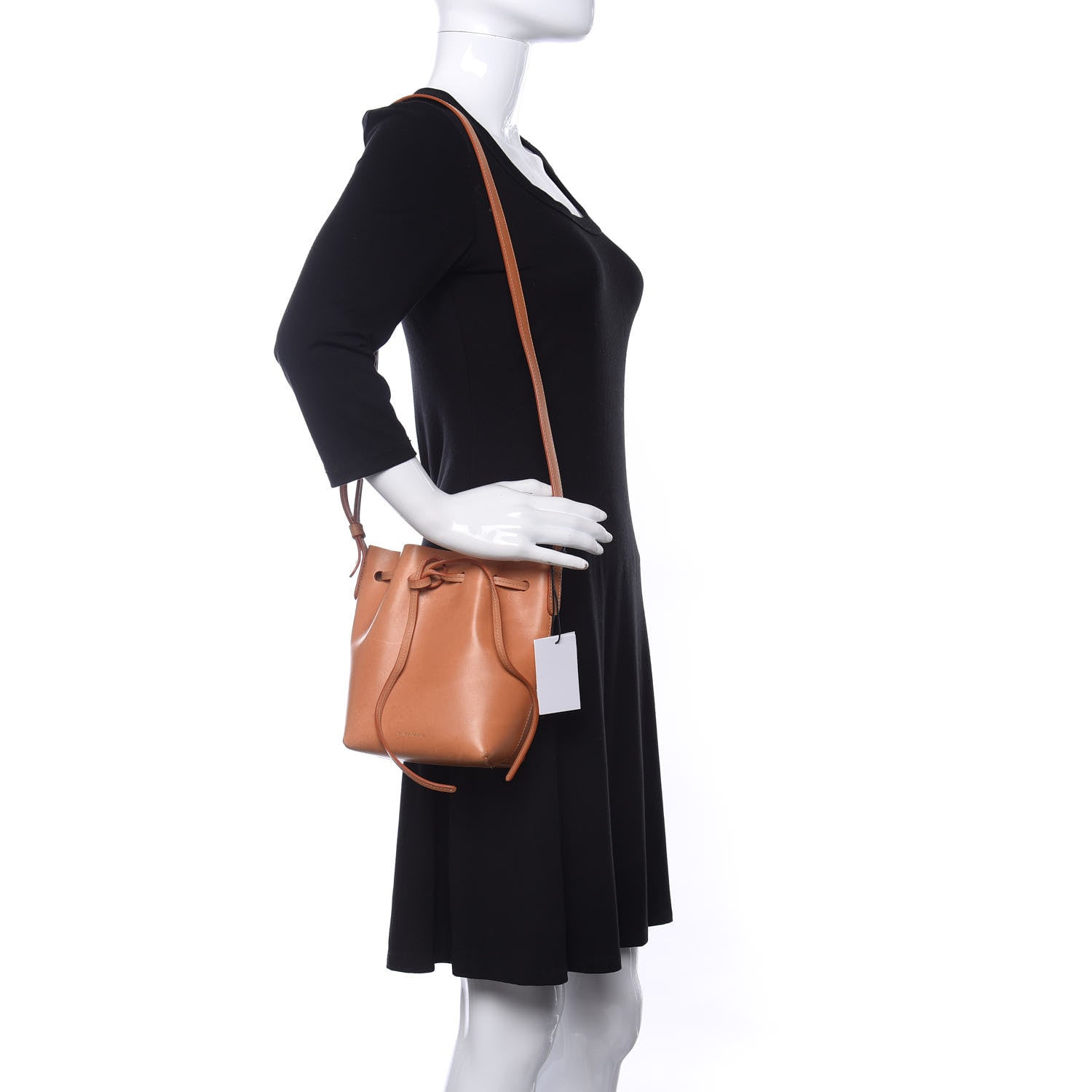 Mansur Gavriel Vegetable Tanned Calfskin Mini Mini Bucket Bag Cammello Sun 2 of 12